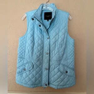 Talbots quilted fleece lined vest size petite medium